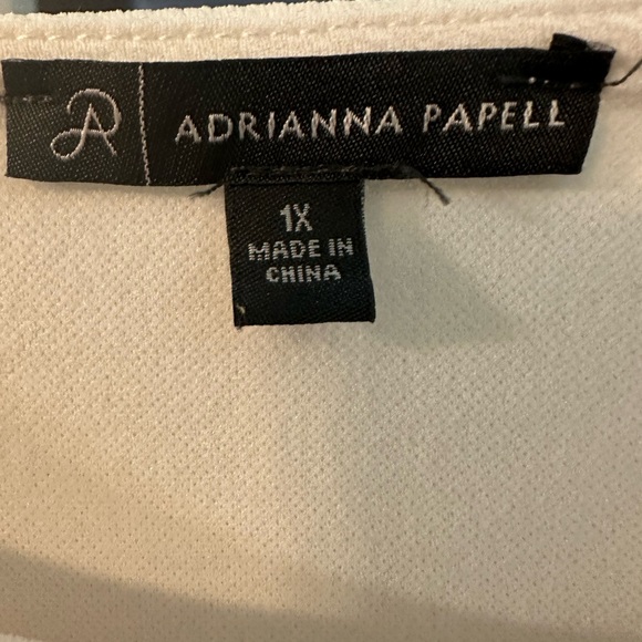 Adrianna Papell Cream Blouse with Textured Sleeves - Picture 4 of 4